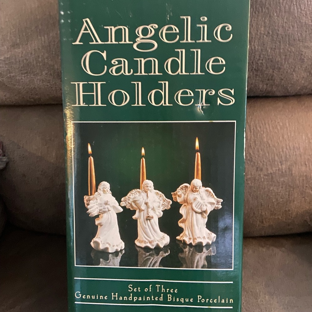 Vintage Angelic  Candle Holders - Set of Three